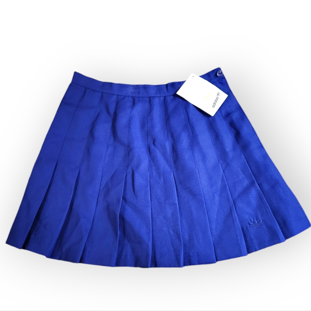 ADIDAS Vintage Pleated Skirt Blue Size 8